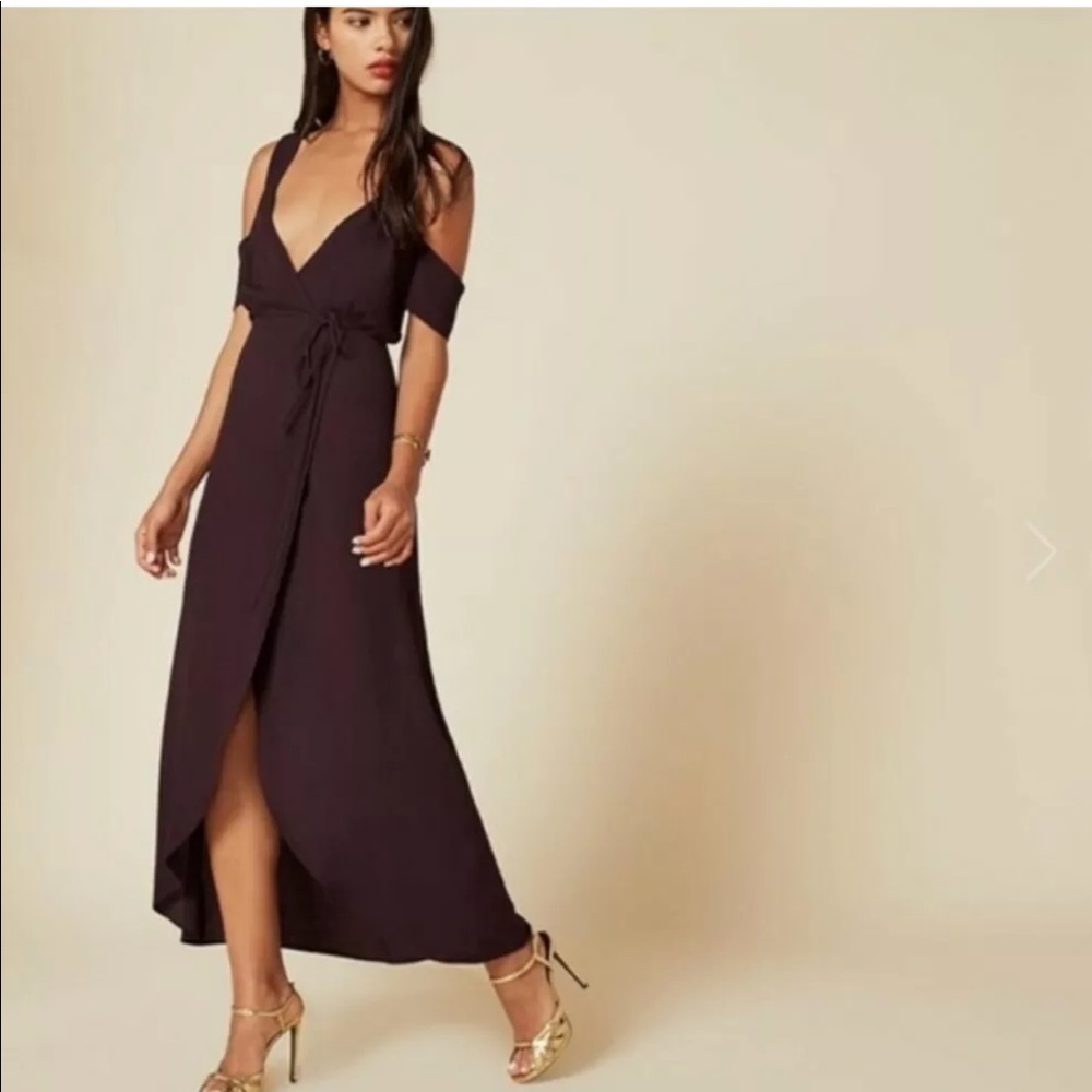 Reformation Dark Purple Maxi Dress